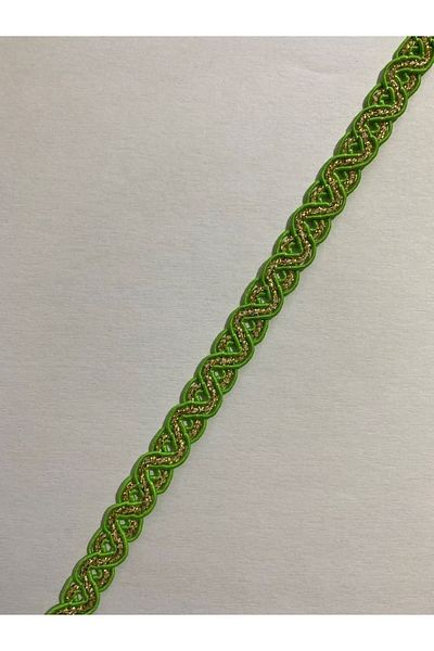 Öztürk Seam Sealer Decorative Ribbon Yellow Glitter. 13mmx4meter. Green.