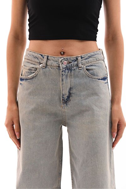 DENİKK Unisex Trendy Wide Leg Denim Baggy Jean Trousers