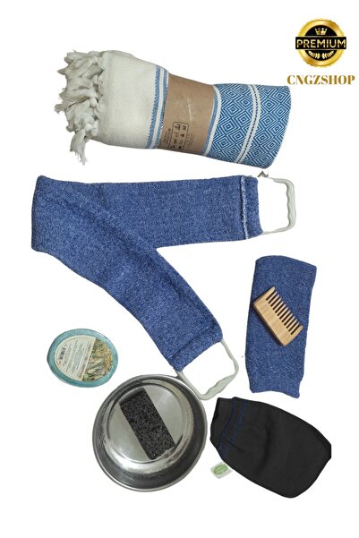 CNGZSHOP Lüx Peştemal,Floş Kese,Hamam Tası,Sert Vücüt ve Sırt Kesesi,Süngerli...