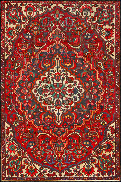 Rugs Modern Halı Kırmızı Vintage Desenli Dokuma Taban Halı ve Yıkanabilir Hal...
