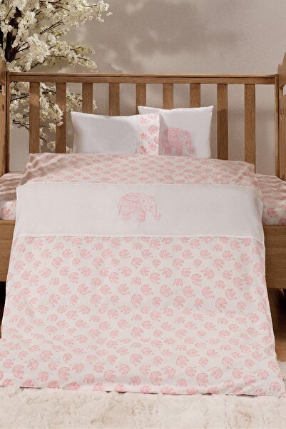 FABU Bebe 4389 Pembe Filli Bebek Nevresim Takımı