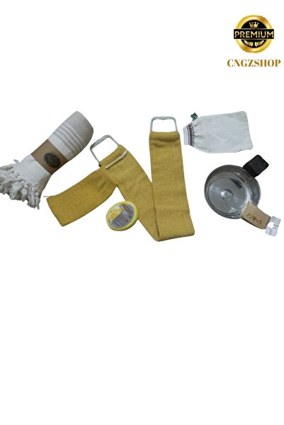 CNGZSHOP Lüx Peştemal,Floş Kese,Hamam Tası,Sert Vücüt ve Sırt Kesesi,Süngerli...