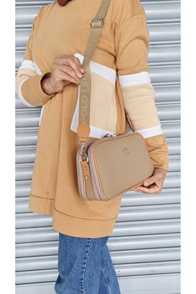 Just Polo Kadın Vizon 5 Bölmeli Omuz Ve Çapraz Model Tm4009