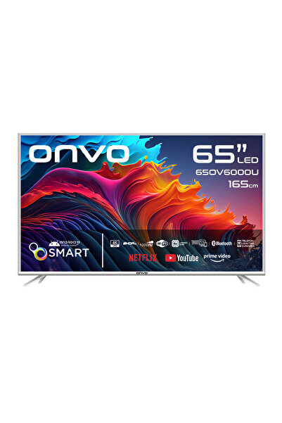 ONVO 65OV6000U 4K Ultra HD 65" 165 Ekran Uydu Alıcılı Android Smart LED TV
