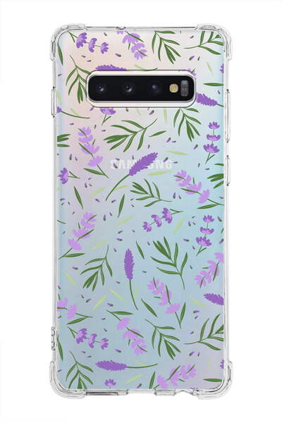 PrintiFy جراب PrinriFy مضاد للصدمات متوافق مع هاتف Samsung Galaxy S10 Plus مع 3 ألوان مائية مطبوعة وواقي زاوية شفاف