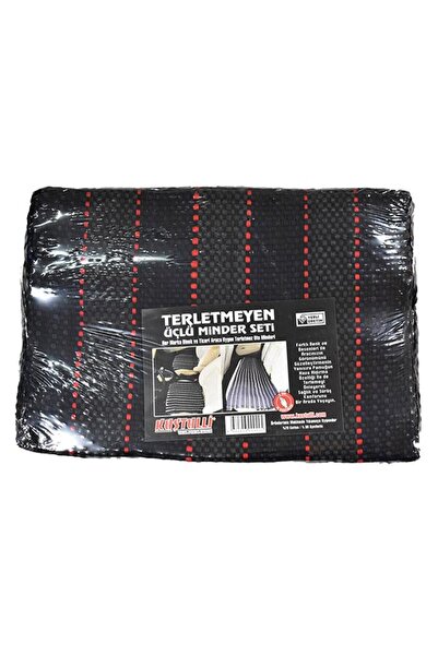 KUSTULLİ Terletmez 3lü Minder Set(kırmızı) ( N11-437)