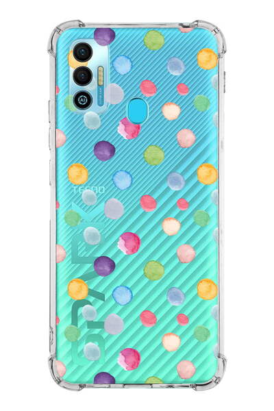 PrintiFy Prinrify Tecno Spark 7t Compatible Water Color 6 Printed Transparent...