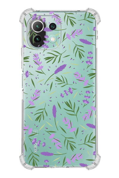 PrintiFy PrinriFy Xiaomi Mi 11 Lite Uyumlu Water Color 3 Baskılı Şeffaf Köşe ...