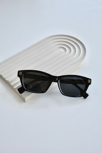 LOOKUP NEW Unisex Women's and Men's Uv400 Protected Black Gold Square Rectangular Bone Sunglasses