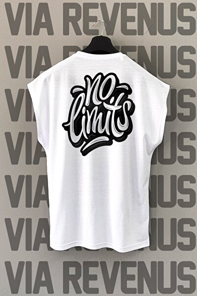 Vordevia Bela majica No Limits Sport T-shirt - Leđa Štampano , Bez rukava