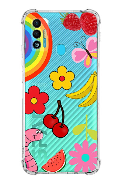 PrintiFy Prinrify Tecno Spark 7t Compatible Water Color 5 Printed Transparent...