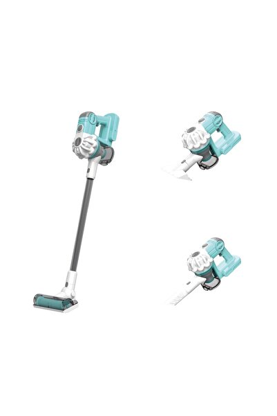 Depomiks Avm Model Toy Vacuum Cleaner with Accessories Vertical Blue Vacuum Cleaner Set