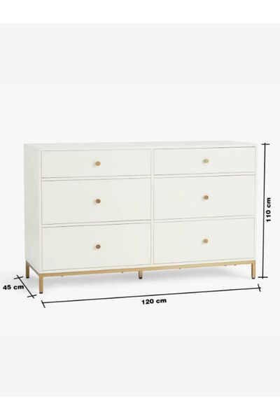 Different Design Delaney 6 Çekmeceli Şifonyer (çamaşırlık)