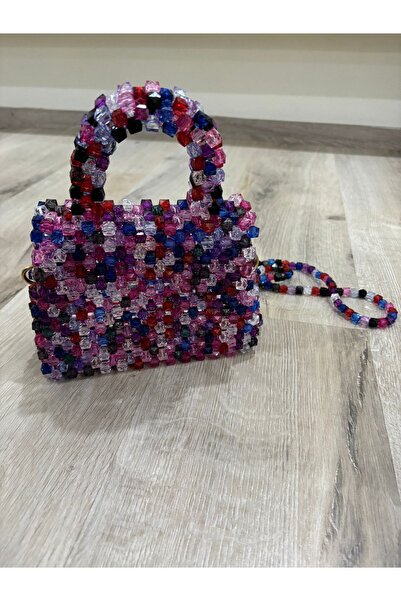DESEO BOUTIQUE Kadın Boncuklu Küçük Kibar Ve Şık Kol/el Çantası Çanta