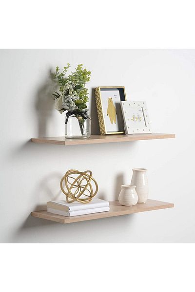 Modern home 2-Pcs Floating Wall Shelves 40×15 cm Beige