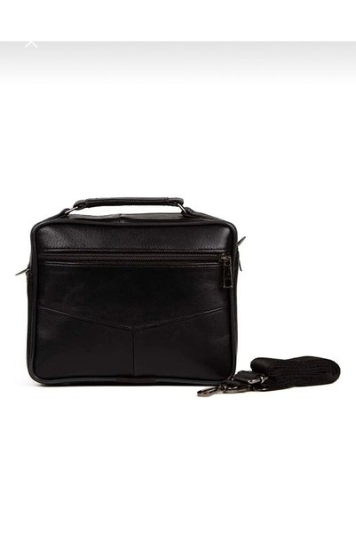 fawori deri Genuine Leather Hand, shoulder and messenger bag 18*14-fed002-Black