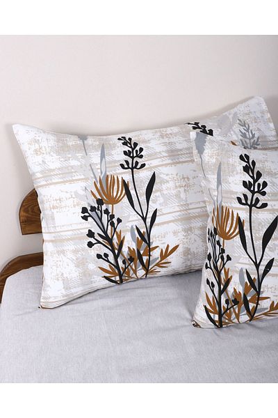 ENESSA 2 Τεμάχια Μπεζ Floral Μαξιλαροθήκη 50*70 cm