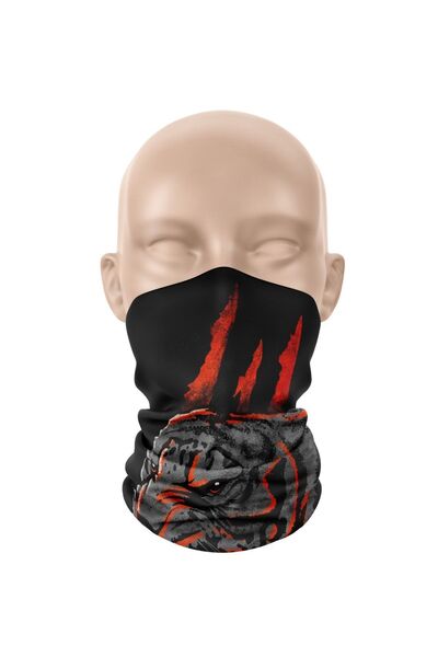 dairaksesuar قناع وجه رياضي بشريط للرقبة وشريط رأس بالاكلافا