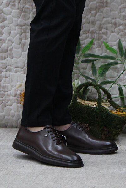 Pierre Cardin 14206 Model Genuine Leather Men's Shoes - Brown, Light Sole
