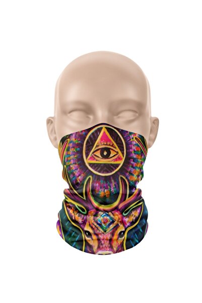 dairaksesuar قناع وجه رياضي بشريط للرقبة وشريط رأس بالاكلافا