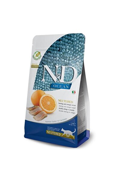N&D Ocean Tahılsız Sterilised Ringa Balığı Ve Portakallı Kedi Maması 5 kg