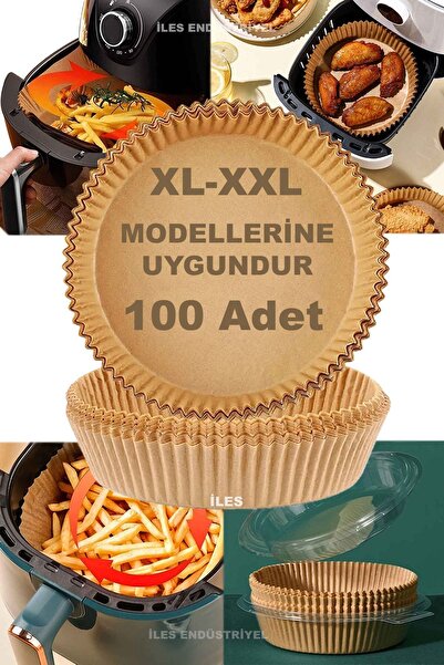 İLES ورق خبز كبير الحجم للمقلاة الهوائية - 100 قطعة، متوافق مع Philips Xiaomi...