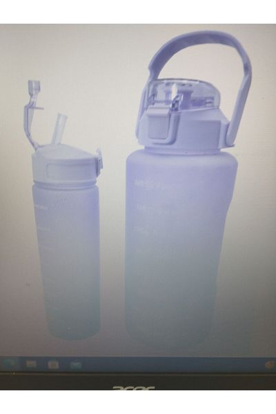 beatrix home 2 lt + 800 ml Purple Blue Flask Double Motivation