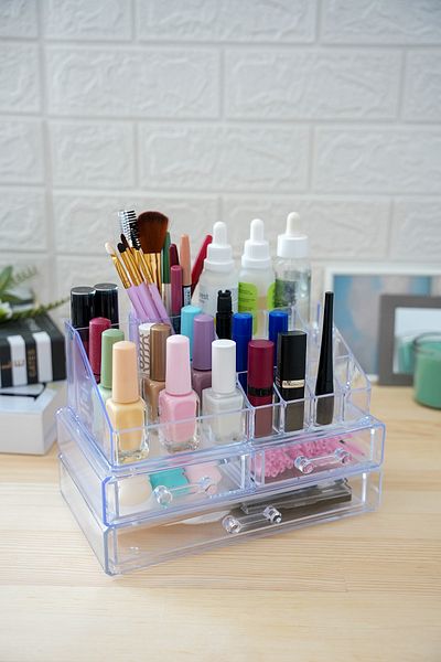 Hayveys Cutie de machiaj cu 3 sertare și 3 straturi - Organizator pentru pix și accesorii