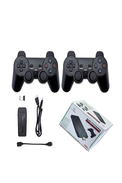 YUES M8 Retro Oyun Konsolu | 4K HDMI Uyumlu, 64 GB Ön Yüklü Oyun Arşivi, Çift...