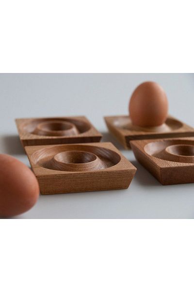 inwood Wooden Square Set of 6 Egg Holders
