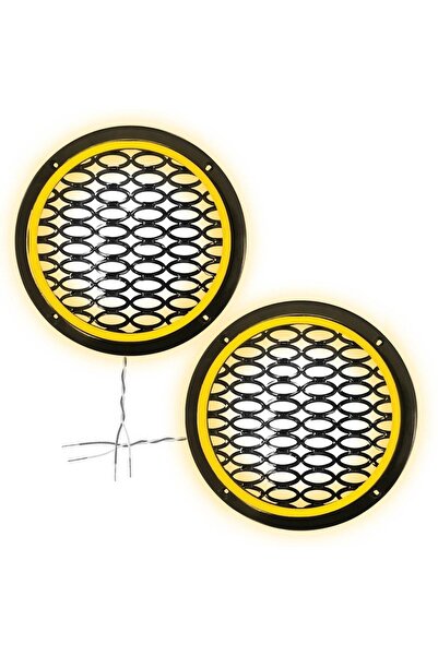 Poke Ledli Hoparlör Kapak 16cm 2adet 12v Pk-5050, Sarı