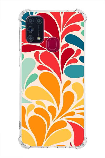 PrintiFy حافظة مضادة للصدمات متوافقة مع هاتف سامسونج جالاكسي M31 مع لون ريترو...