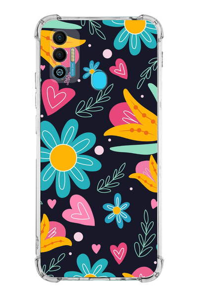 PrintiFy جراب Tecno Spark 7T متوافق مع اللون القديم 1 مطبوع ومضاد للصدمات مع حماية للزوايا