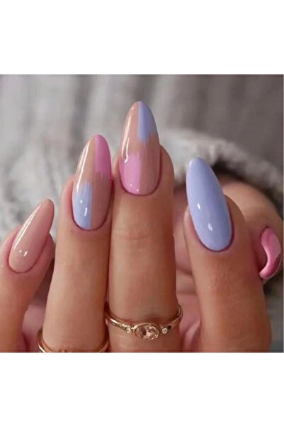 ruby face Orta Uzun Sivri Badem Kendinden Yapışkanlı 12'li Takma Tırnak Seti