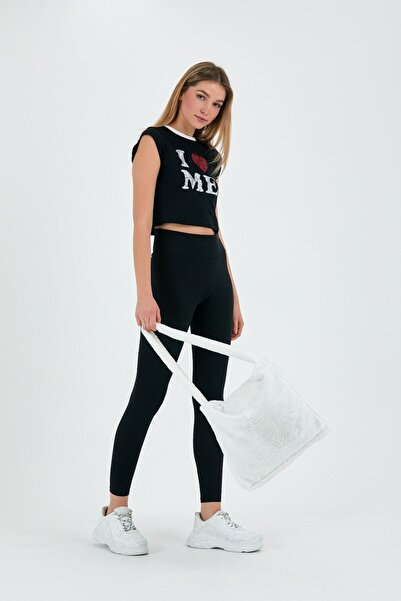 fluffy Біла сумка Toscana Tote / Жіноча плюшева сумка Tote для школи