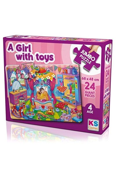Ks Games بازل جامبو 24 قطعة. لعبة فتاة مع ألعاب Jp31010 / Ks