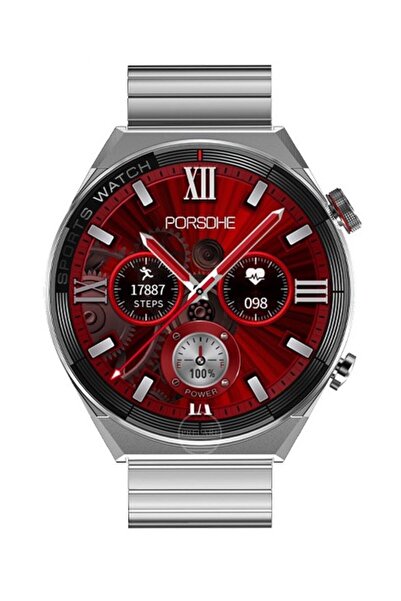 Basriko DT3 MATE SMART WATCH AKILLI SAAT ÇİFT KORDONLU Gümüş