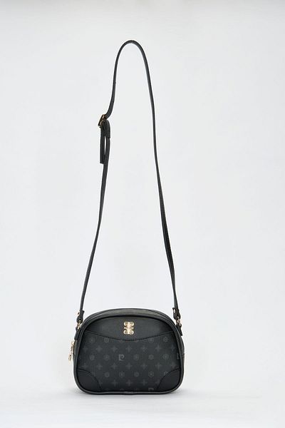 Pierre Cardin Γυναικεία Τσάντα Ώμου Μαύρη Monogram 05PO22Y1534