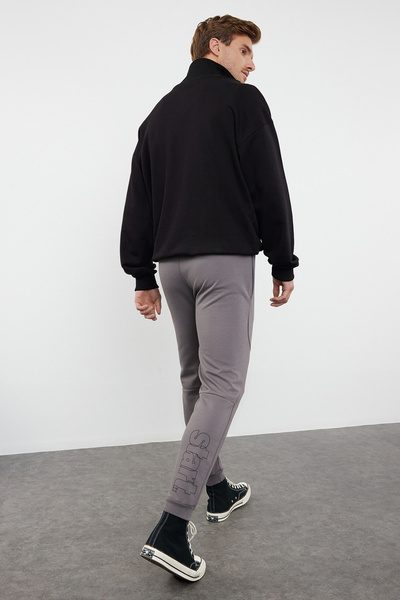 Trendyol Collection Smoked Stitching Detailed Regular Cut Sweatpants - Tmnaw25Ea00023