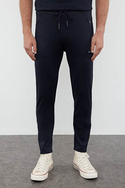 Trendyol Collection BlackSlimFit με φερμουάρ Τσέπη Αθλητικά Φούτερ - Tmnaw25ea00015