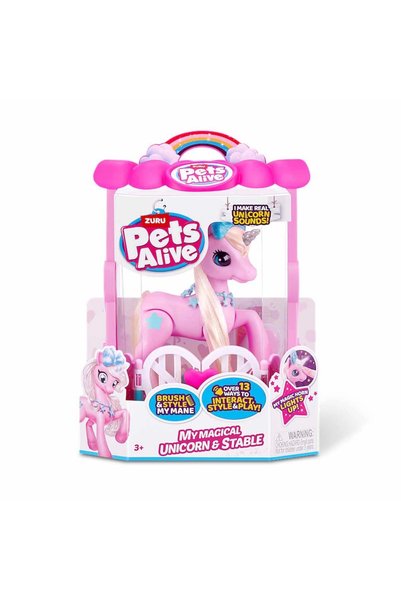 Zuru Pets Alive Sesli Ve Işıklı Sihirli Unicorn & Ahır Oyun Seti