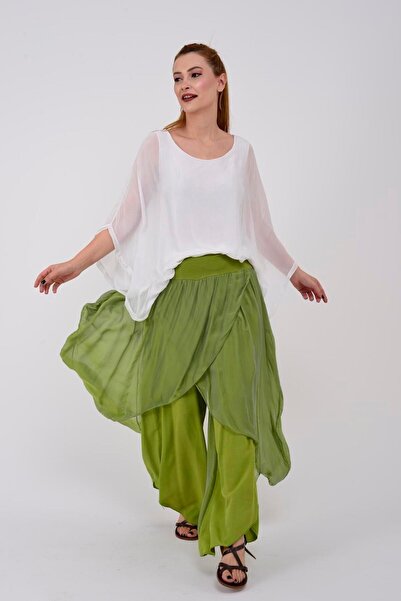 Park Moda 1899 Asimetrik Kesim Kapaklı Ipek Şalvar