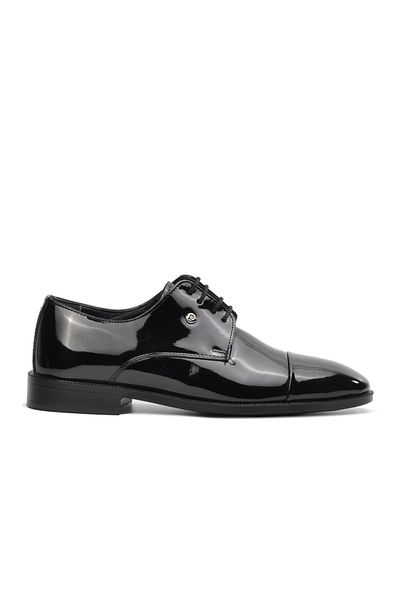 Pierre Cardin 7028 Black Patent Leather Genuine Leather Men's Classic Shoes