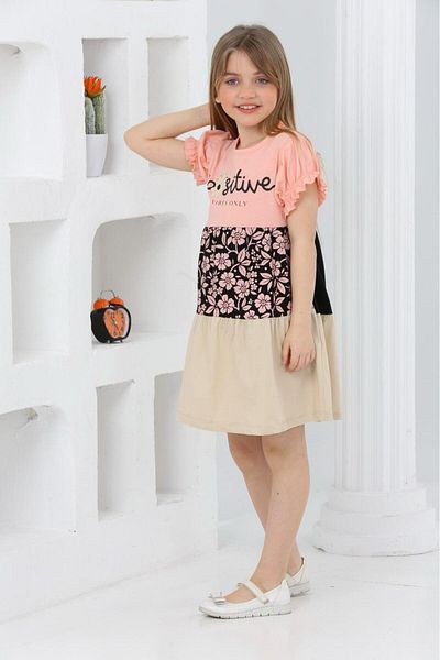TRENDİMİZBİR Κοριτσίστικο καλοκαιρινό φόρεμα με floral print