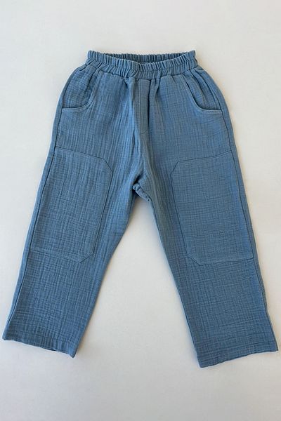 Mioma Kids Pastel Blue Pipe Leg Trousers