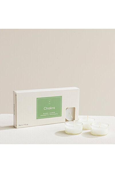 Chakra Blanc Yasmin 8 Li Tealight Mum Natural