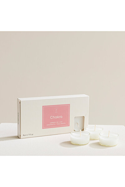 Chakra Amber Lux 8 Li Tealight Mum Natural