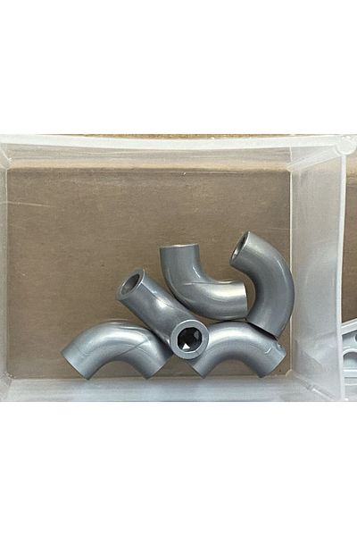 LEGO Original Creator Accessory Moc Custom Technic 90 Degree Elbow 1 X 1 Silver 4 Pieces Will Be Sent