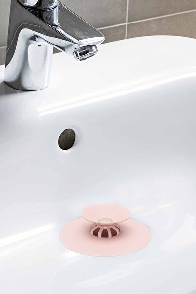 Tuffex Koku Önleyici Su Tıkayıcı Beyaz Lavabo Küvet Tıkacı - Pembe