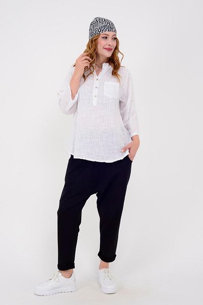 Park Moda 15455u Πουκάμισο με λεπτομέρεια τσέπης με απλό σχέδιο